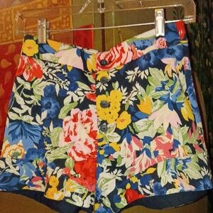 Zara TRF Multicolor Floral Button-Front Skort